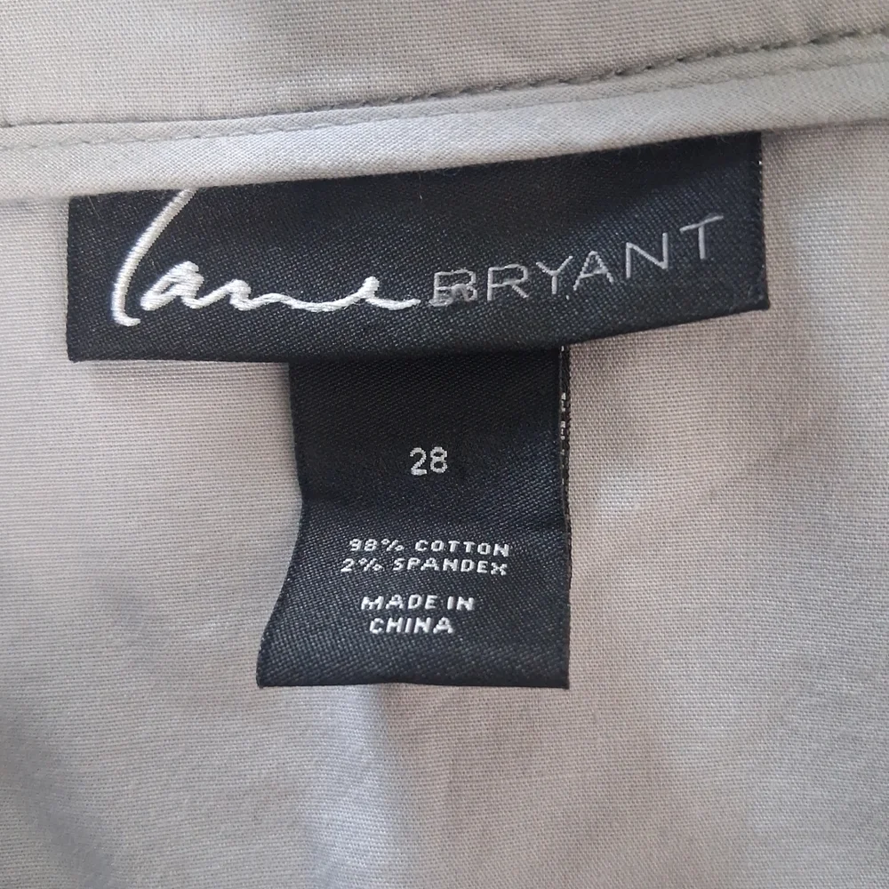 Lane Bryant Lightweight Jacket 3/4 Sleeve Gray Embroidered Plus Size 28